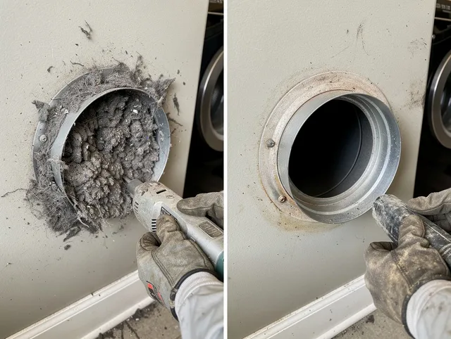 Professional clogged vent cleaning by Pasadena Dryer Vent Cleaning in Pasadena
